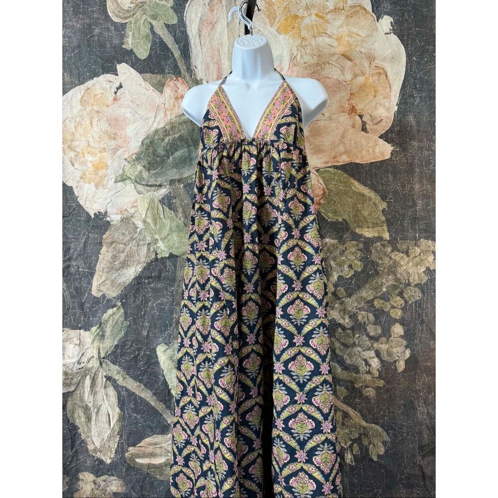 New Free People Sorrento Stroll Printed Maxi Dress Size L - Picture 8 of 14